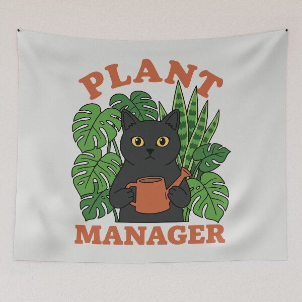 Item preview, Plant Manager - Funny Black Cat designed and sold by DigitalGlade.