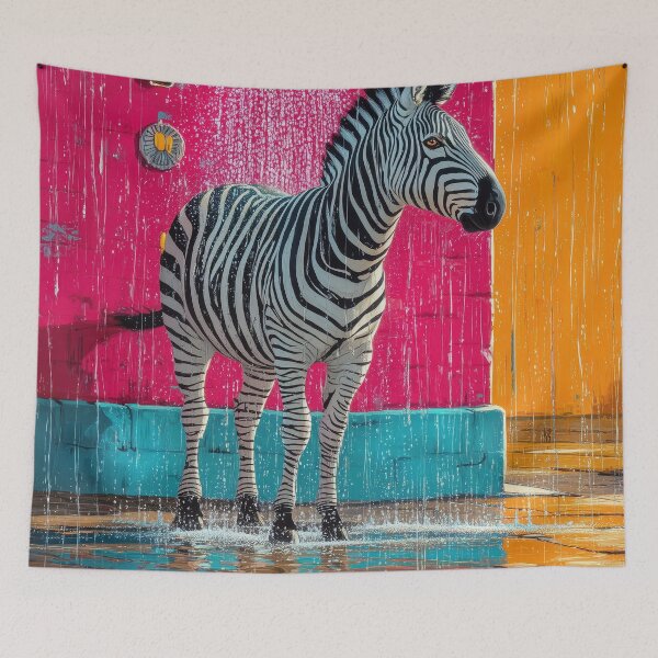 Item preview, Zebra taking shower designed and sold by JBJart.