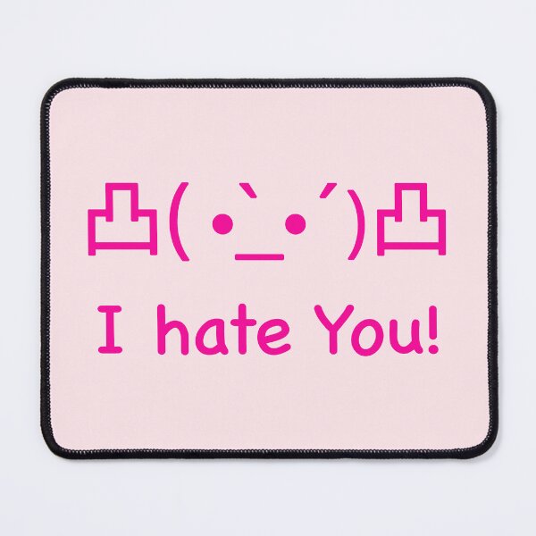 Item preview, I hate you Japanese Kaomoji (hot pink) designed and sold by Thelittlelord.