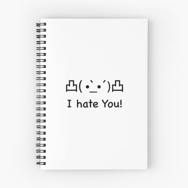 Item preview,  I hate you Japanese Kaomoji (black) designed and sold by Thelittlelord.