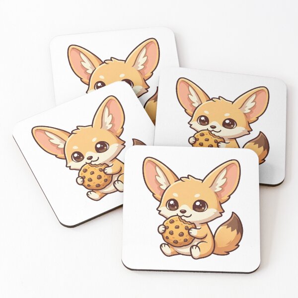 Item preview, Cute desert fox with a biscuit designed and sold by Simplify-Art.