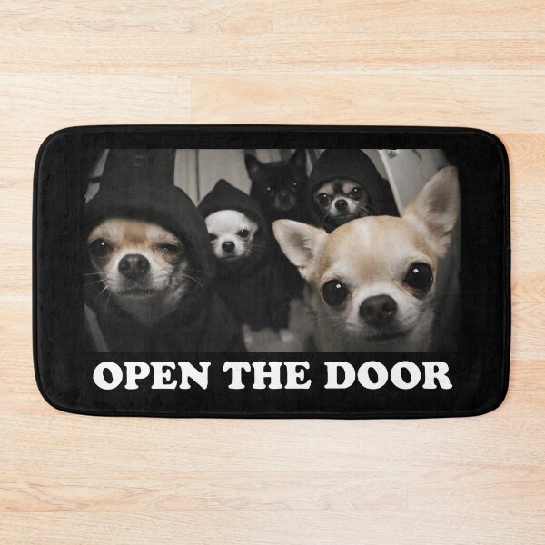 Item preview, Open The Door Funny Dog Gang Vintage Y2K chihuahua Humor designed and sold by will freed18.