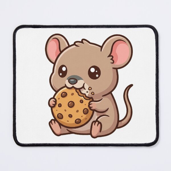 Item preview, Cute little mouse eats cookie designed and sold by Simplify-Art.