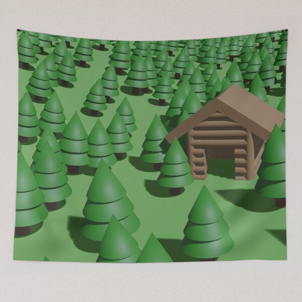 Item preview, CGI Log Cabin in the Woods designed and sold by PurpulPancakes.