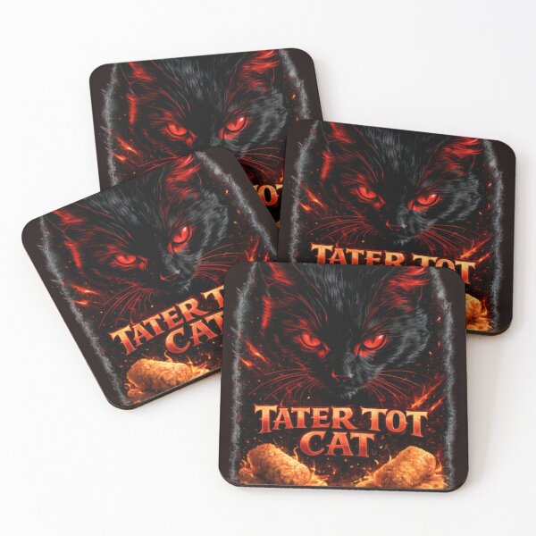 Item preview, Tater Tot Cat – Dark Black Cat with Red Eyes | Funny Cat Lover Graphic designed and sold by CatLovers Studio.