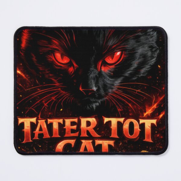 Item preview, Tater Tot Cat – Dark Black Cat with Red Eyes | Funny Cat Lover Graphic designed and sold by CatLovers Studio.