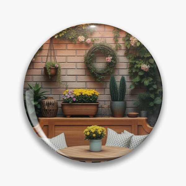 Item preview, Cozy Urban Garden Patio with String Lights designed and sold by Jade Ado.