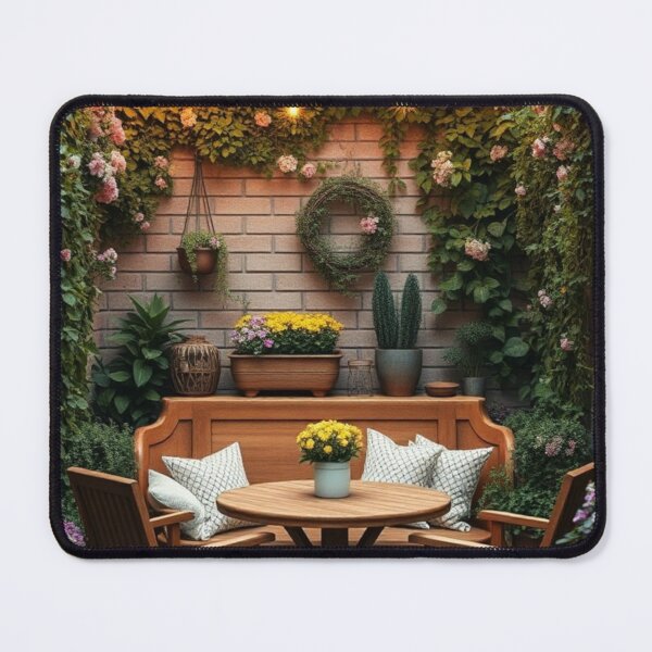 Item preview, Cozy Urban Garden Patio with String Lights designed and sold by Jade Ado.