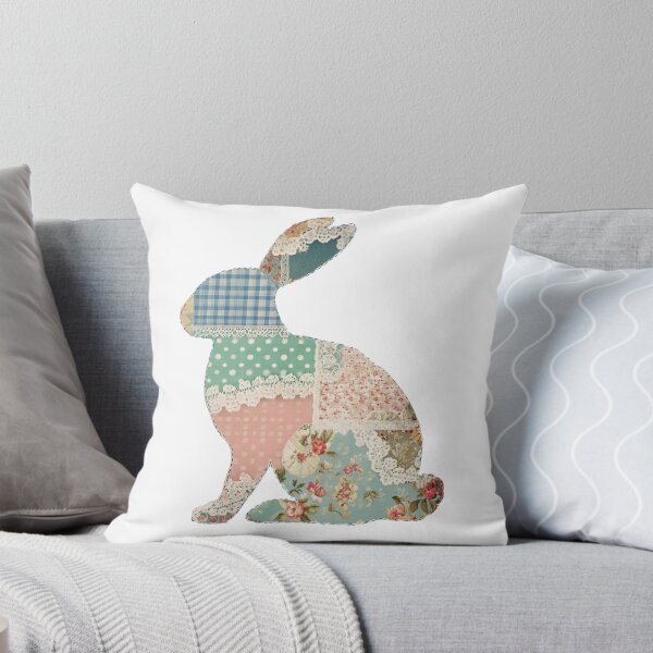 Item preview, Patchwork quilted applique bunny  designed and sold by MendaciousMina.