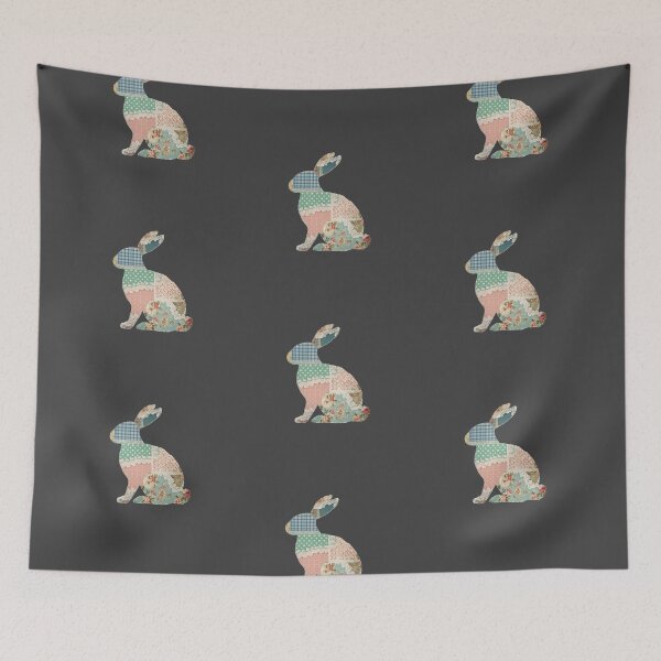 Item preview, Patchwork quilted applique bunny  designed and sold by MendaciousMina.