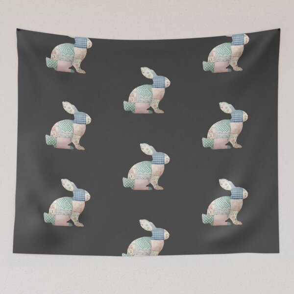 Item preview, Patchwork quilted applique bunny  designed and sold by MendaciousMina.