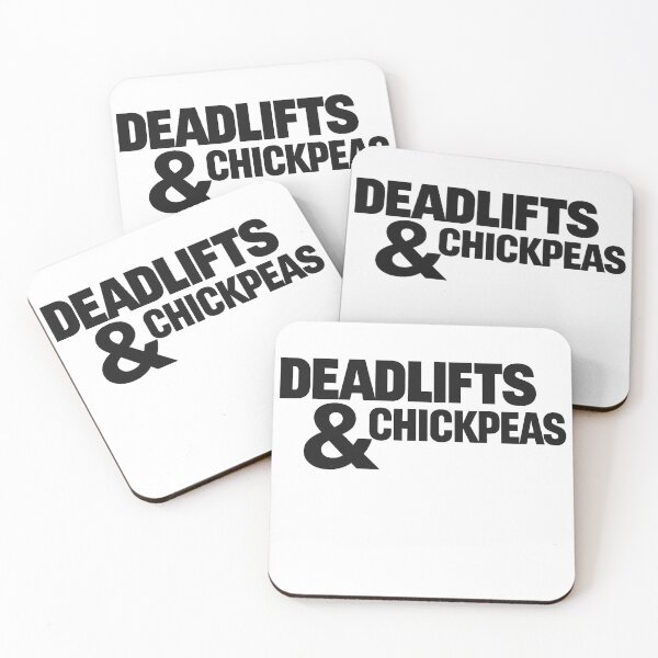 Item preview, Deadlifts & Chickpeas Vegan Fitness Design Plant Based Gym Humor designed and sold by GreenStrength Studio.