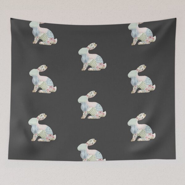 Item preview, Patchwork quilted applique bunny  designed and sold by MendaciousMina.
