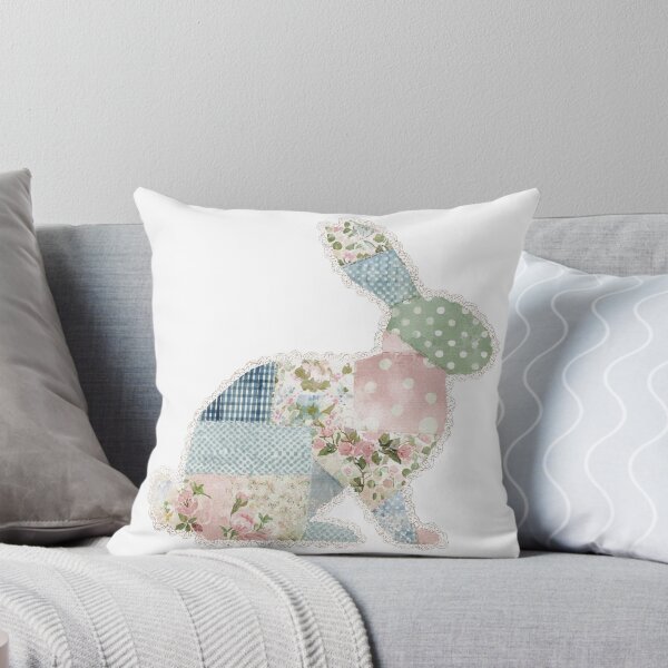 Item preview, Patchwork quilted applique bunny  designed and sold by MendaciousMina.