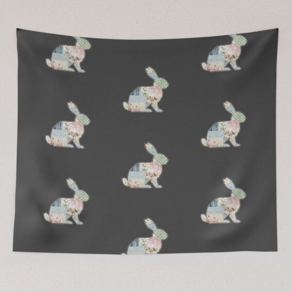 Item preview, Patchwork quilted applique bunny  designed and sold by MendaciousMina.