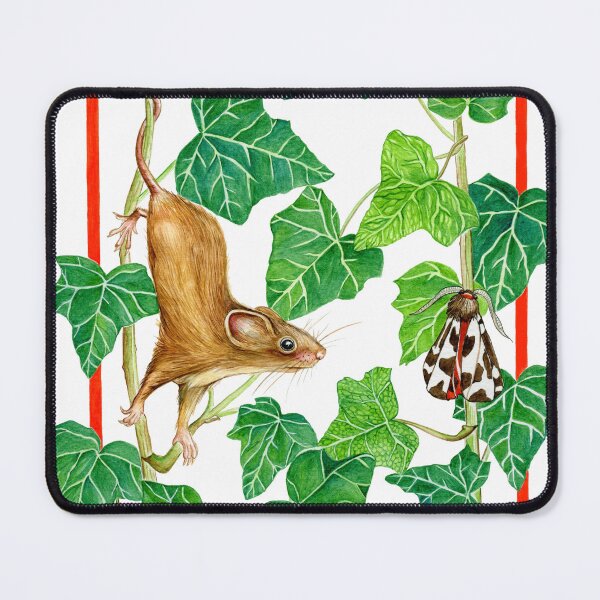 Item preview, mouse and tigermoths in red frame designed and sold by peaceofwork.