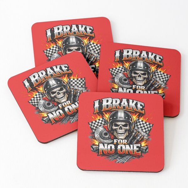 Item preview, Brake for No One – Rebel Driving Quote | Funny Car & Biker Design designed and sold by DesignHouse07.