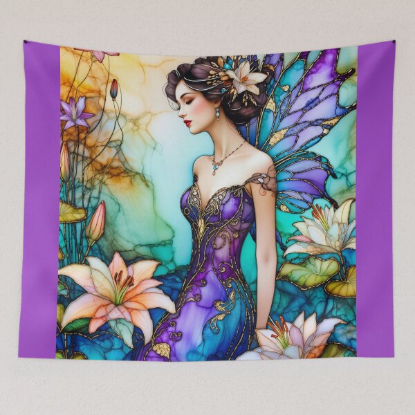 Item preview, Violet Waterlily Fairy designed and sold by FaerieFusion.