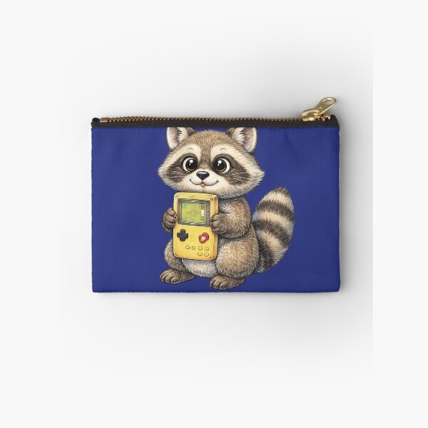 Item preview, Retro Raccoon Tangled in Console Cables – Cute 8-Bit Gaming Sticker Illustration designed and sold by Felixuss.