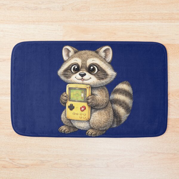 Item preview, Retro Raccoon Tangled in Console Cables – Cute 8-Bit Gaming Sticker Illustration designed and sold by Felixuss.