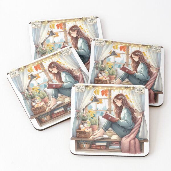 Item preview, Cozy book club girl reading!!! - Cozy Book Lover Aesthetic Girl - Cozy book club girl reading - Girl who loves cozy books designed and sold by SoffyLee586.