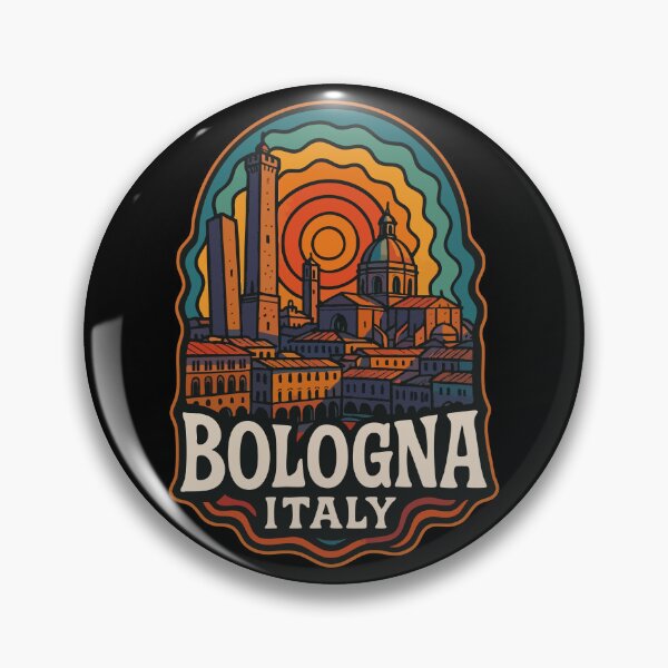 Item preview, Bologna Italy Retro Trippy Art Travel designed and sold by TomFrontierArt.