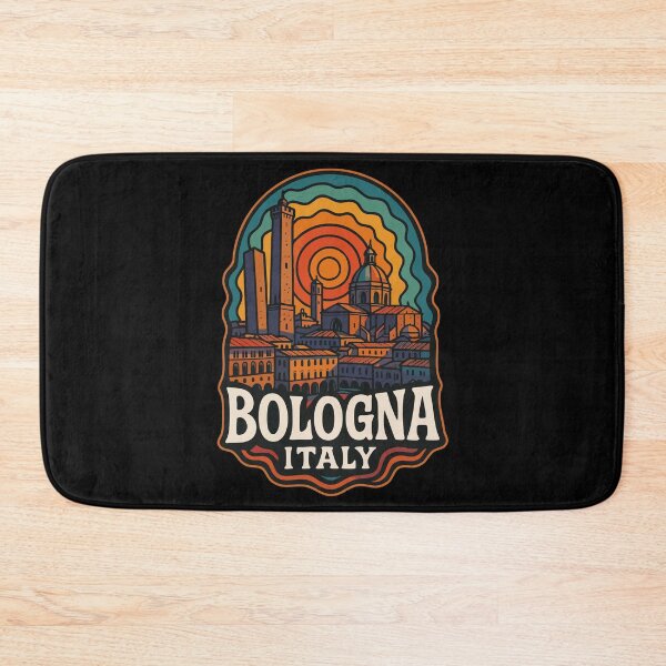Item preview, Bologna Italy Retro Trippy Art Travel designed and sold by TomFrontierArt.