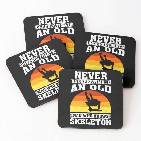 Item preview, Never Underestimate an Old Man Who knows Skeleton  designed and sold by CosmoKitsch.