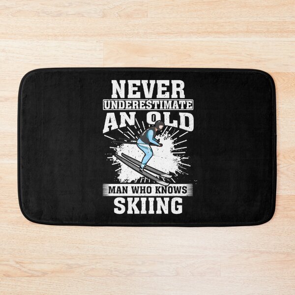 Item preview, Never Underestimate an Old Man Who knows Skiing designed and sold by CosmoKitsch.