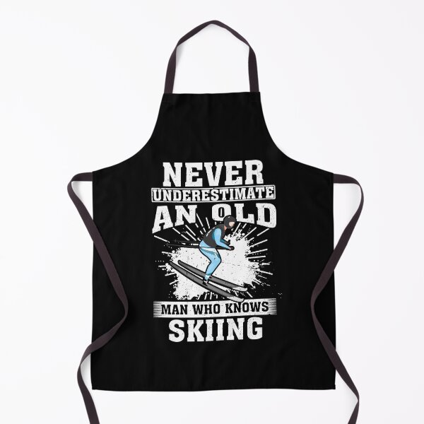 Item preview, Never Underestimate an Old Man Who knows Skiing designed and sold by CosmoKitsch.