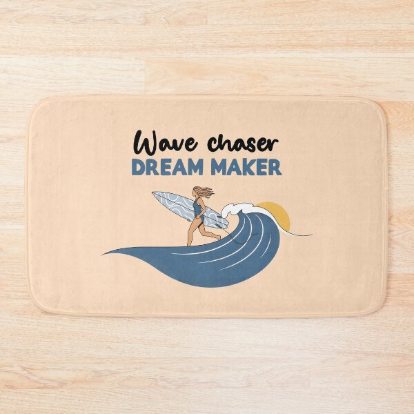 Item preview, Wave Chaser Dream Maker – Surfer Girl Running into the Ocean designed and sold by Sea Gem.