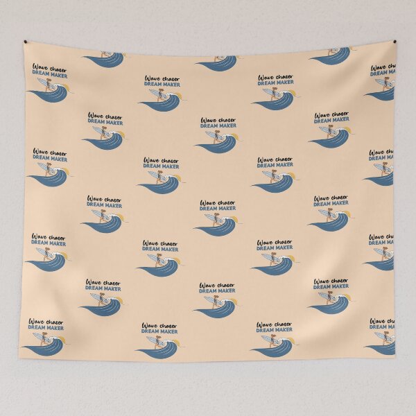 Item preview, Wave Chaser Dream Maker – Surfer Girl Running into the Ocean designed and sold by Sea Gem.
