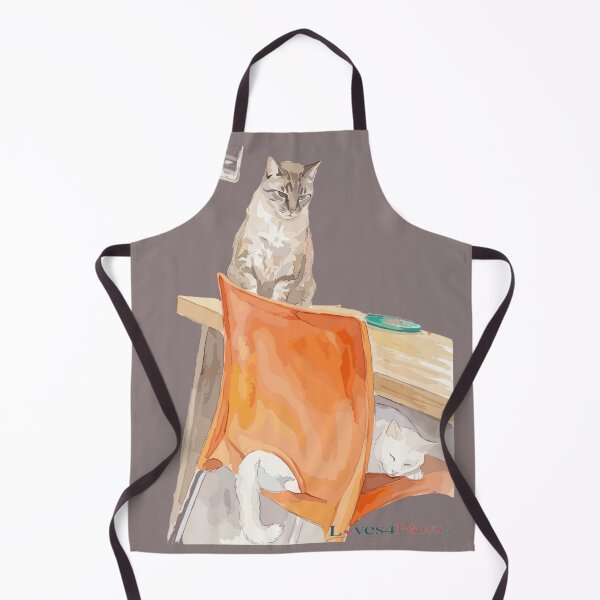 Item preview, White cat and Grey cat always together, in love and in pursuit. designed and sold by Loves4paws.