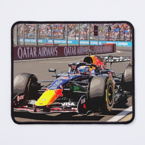 Item preview, Max Verstappen racing his 2026 F1 car during the Australian Grand Prix watercolor designed and sold by Rodissimus1984.