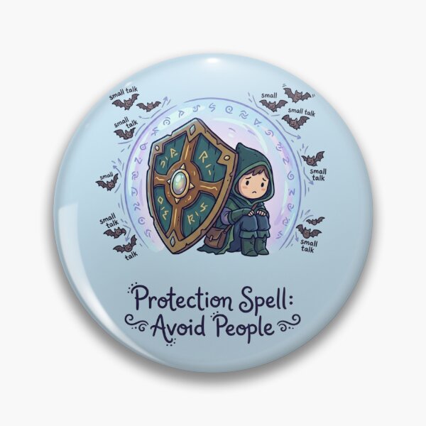 Item preview, Protection Spell Avoid People Introvert Humor designed and sold by Quiet Mode Studio.