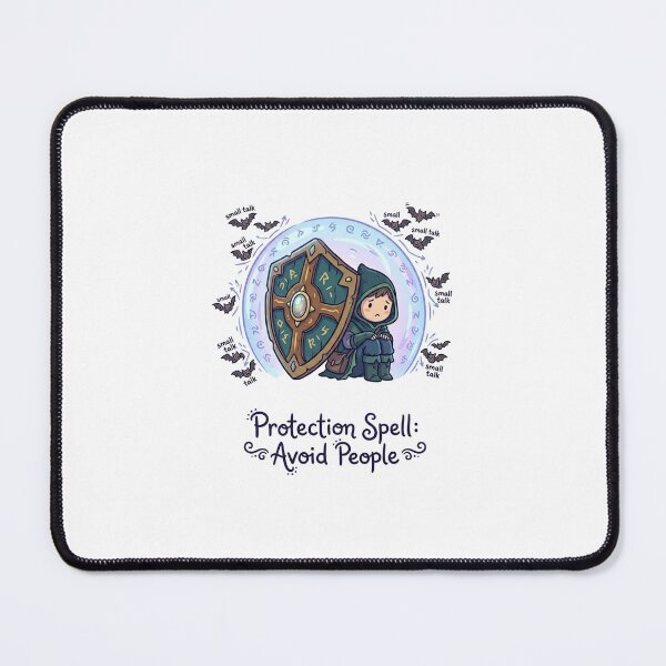 Item preview, Protection Spell Avoid People Introvert Humor designed and sold by Quiet Mode Studio.