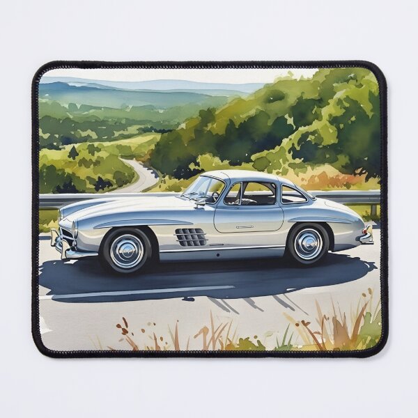 Item preview, Mercedes-Benz 300SL Classic Watercolor Illustration Vintage Gullwing Sports Car Art designed and sold by Motorline44.