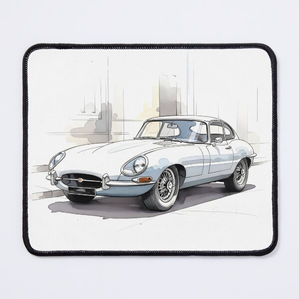 Item preview, Jaguar E-Type Watercolor Illustration Classic British Sports Car Art Print designed and sold by Motorline44.