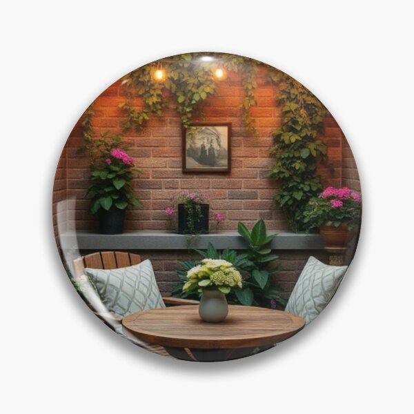 Item preview, Lush Enchanted Patio with Glowing String Lights designed and sold by Jade Ado.