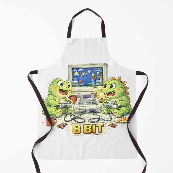 Item preview, Retro 8 Bit Gamer Frog & Dinosaur – Dynamic Vintage Console Sticker Illustration designed and sold by Felixuss.