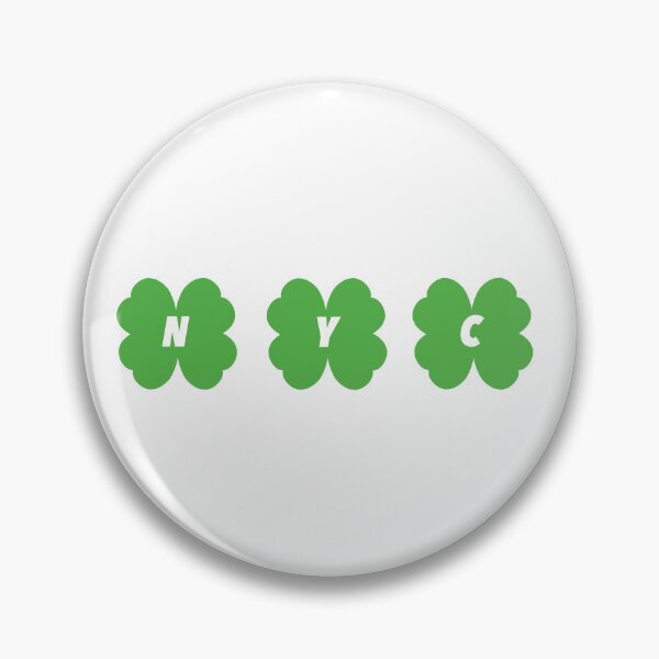 Item preview, NYC white four leaf clover st patricks day special v2 designed and sold by Mozart3.