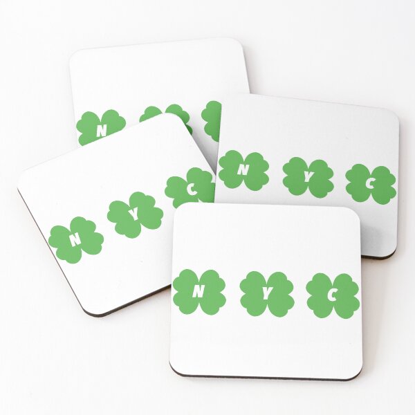 Item preview, NYC white four leaf clover st patricks day special v2 designed and sold by Mozart3.