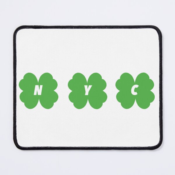 Item preview, NYC white four leaf clover st patricks day special v2 designed and sold by Mozart3.