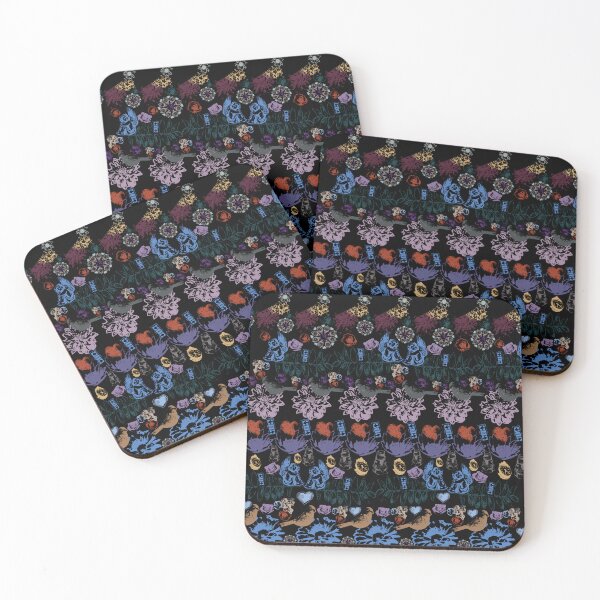 Item preview, Floral Travel Horizontal Blues Tans Purples Red on White designed and sold by Digitalmyth's Designs.