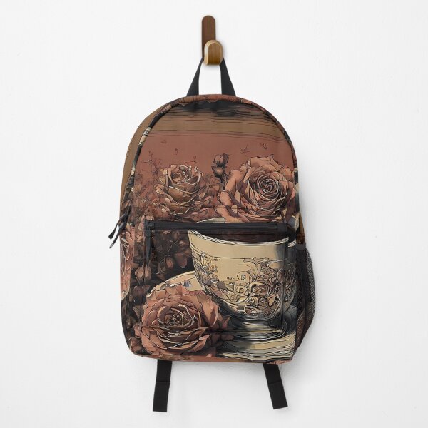 Item preview, Vintage Dark Academia Coffee Cup and Roses designed and sold by Khala.