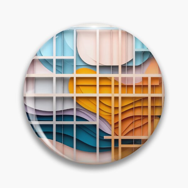 Item preview, Geometric Layer Grid – Abstract Structural Art designed and sold by NizuCaCi.