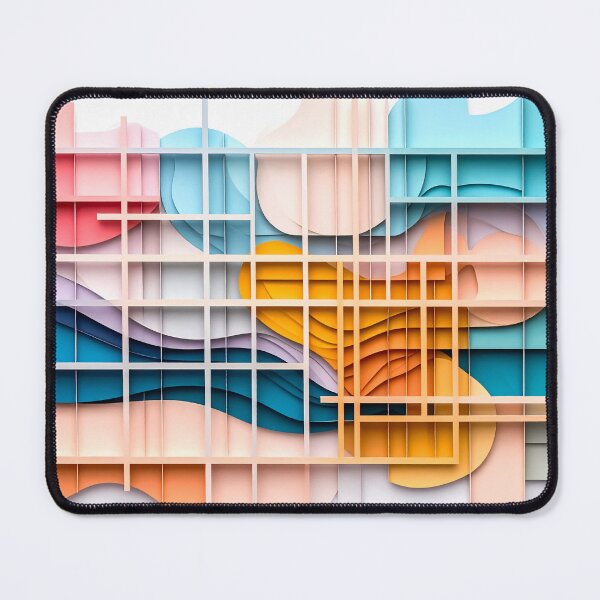 Item preview, Geometric Layer Grid – Abstract Structural Art designed and sold by NizuCaCi.