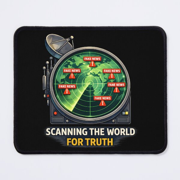 Item preview, Scanning the World for Truth – Fake News Radar Design designed and sold by darkan1.