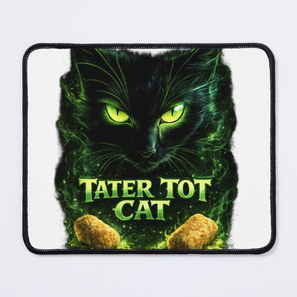 Item preview, Tater Tot Cat – Neon Green Eyes Black Cat | Funny Cat Lover Graphic designed and sold by CatLovers Studio.