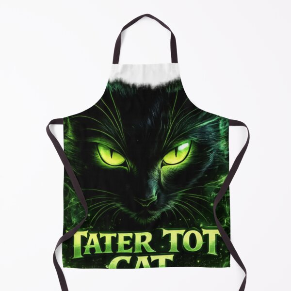 Item preview, Tater Tot Cat – Neon Green Eyes Black Cat | Funny Cat Lover Graphic designed and sold by CatLovers Studio.